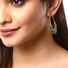 White Pearls Big Size Fancy Stylish Round Hoop Simple Circle Pearl Casual Earrings